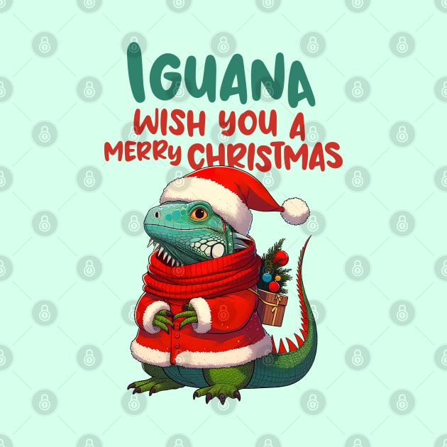 Iguana Wish You A Merry Christmas by Takeda_Art