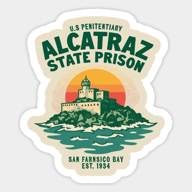 Alcatraz State Prison - Alcatraz State Prison - Sticker | TeePublic