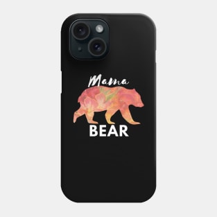 Mama Bear Floral Watercolor Mom Love Phone Case