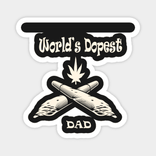 world's dopest dad Magnet