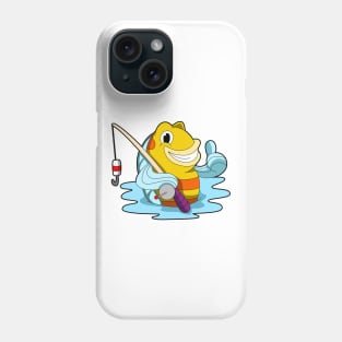 Fish with Fishing rod in Water Phone Case