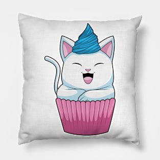 Cat Eating Muffin Pillow