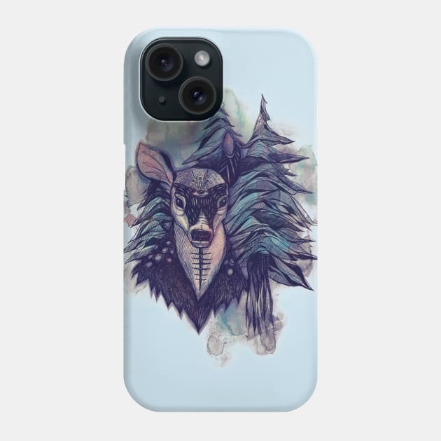 Spirit Deer Phone Case by InkedinRed