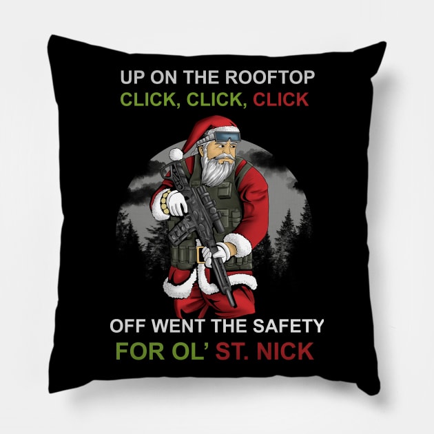 Tactical Santa Pillow by Mystik Media LLC