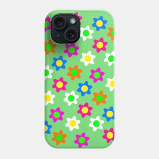 Lots of Little Daisies on Green Phone Case