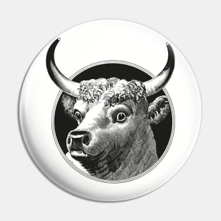 Cow head drawing Pin