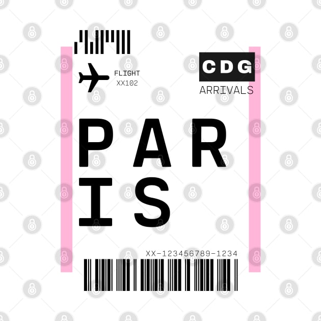 Paris Mini Boarding Pass by Saraahdesign