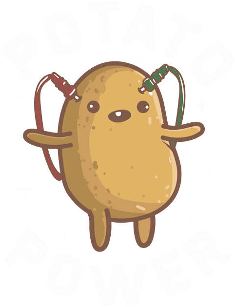 Potato P0wer Kids T-Shirt by Piercek25