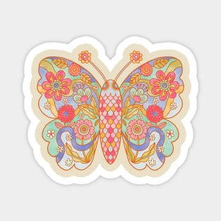 Groovy Hippie Butterfly Magnet