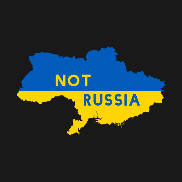 Not Russia Ukraine Map by Little Duck Designs