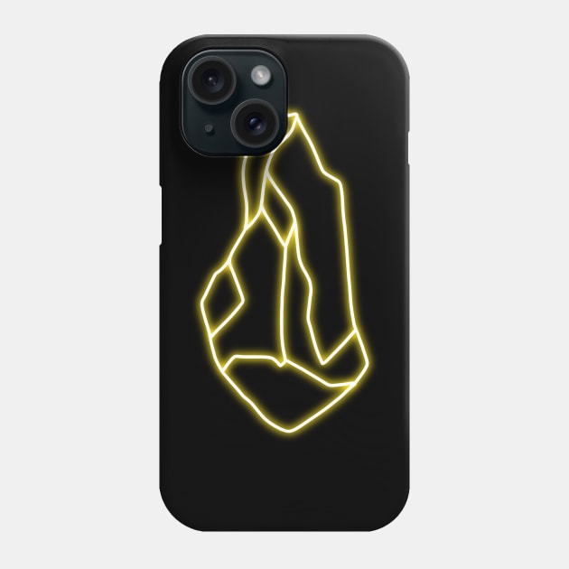 Yellow Crystal Neon Sign Phone Case by jocela.png