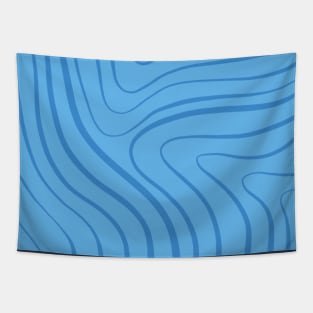 Beautiful Simple Aesthetic Light Baby Blue Lines Tapestry