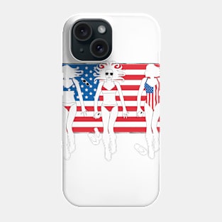 Three Summer girls celebrate July 4th with beer Phone Case