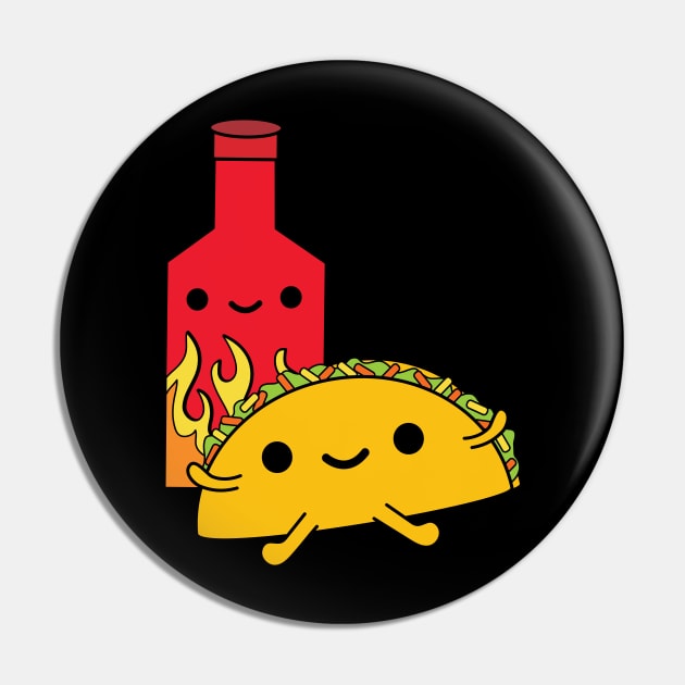 Taco & Hot Sauce Pin by BoredInc