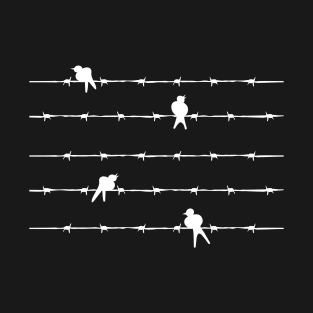 White Birds on Wire T-Shirt