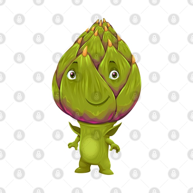 Cute Asparagus Mascot by PosterpartyCo