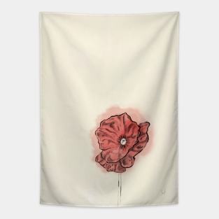 Red Poppy poster Tapestry