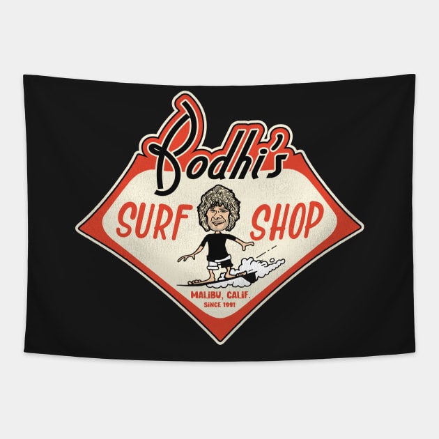 Bodhi's Surf Shop Tapestry by darklordpug