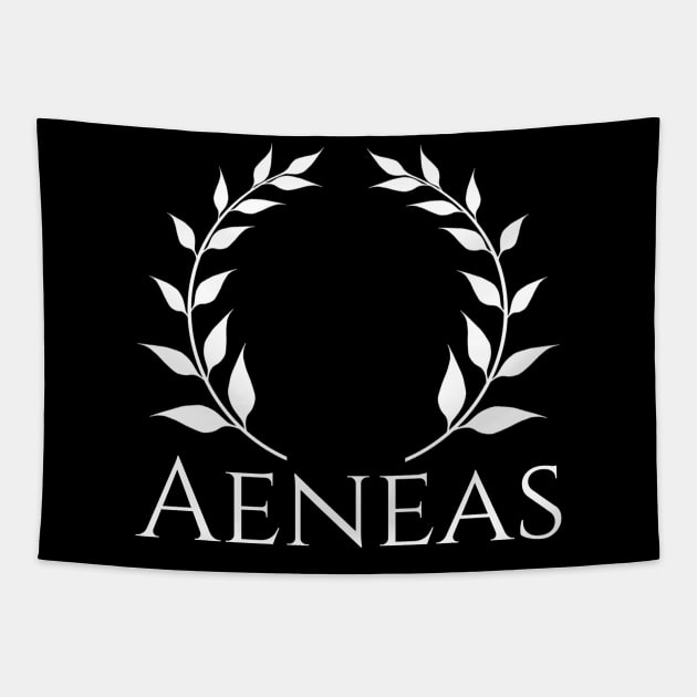 Ancient Greek & Roman War Hero Aeneas Founder Of Rome Tapestry by Styr Designs