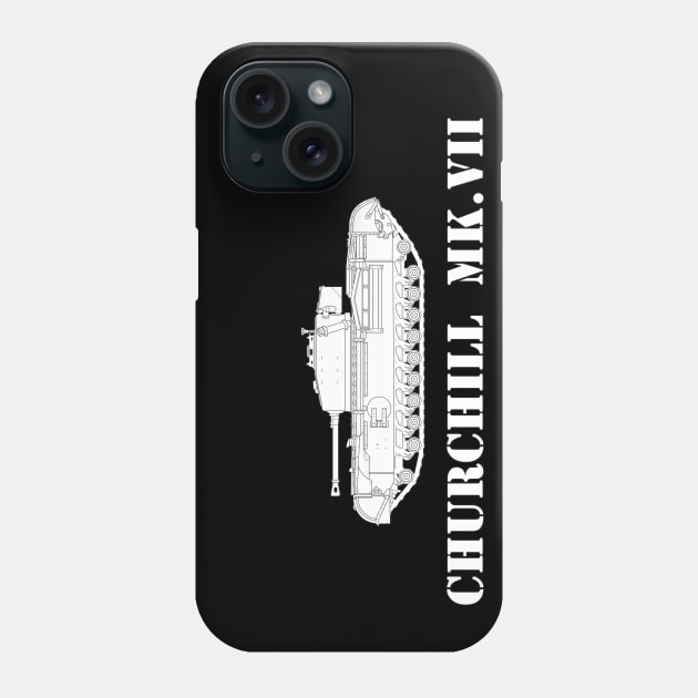 For someone whose hobby is tanks! Churchill Mk VII Phone Case by FAawRay