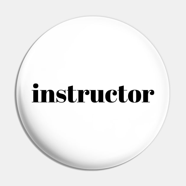 instructor Pin by Menu.D