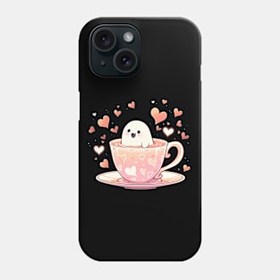 ghost love coffee Phone Case