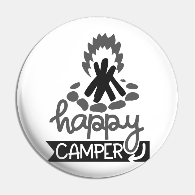 Happy Camper Outdoors Shirt, Hiking Shirt, Adventure Shirt Pin by ThrivingTees