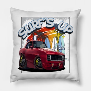 Surfs Up - 1969 Chevy Camaro Pillow