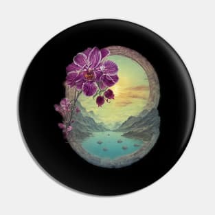 Orchid Wildflower Bloom Flora Gift River Mountains Pin