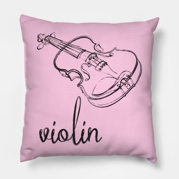 Violin Pillow by evisionarts