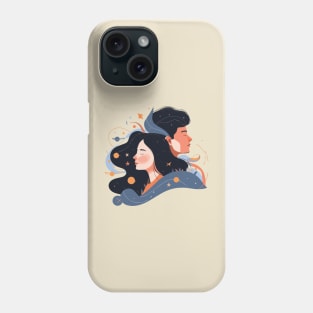 Galactic Embrace: A Cosmic Connection Phone Case