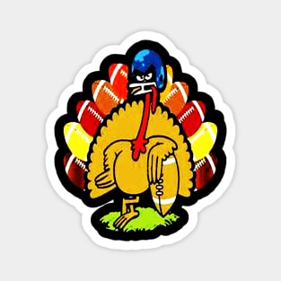 Turkey Football Thanksgiving Magnet