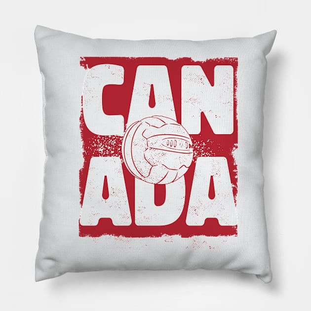 Vintage Canadian Soccer // Retro Canada Soccer Pillow by SLAG_Creative