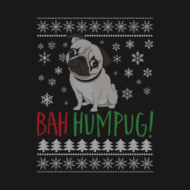 Bah Humpug! Christmas Pug by CasesTshirts