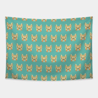 Geo Frenchie Pattern Tapestry