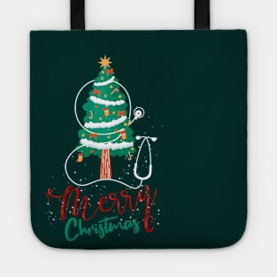 health worker merry christmas Tote