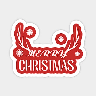 MERRY CHRISTMAS SNOWFLAKES Magnet