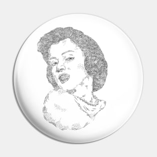 Marilyn Monroe Line Art Pin