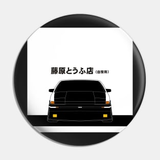 Initial D Toyota AE86 Tofu decal running in the 90s Pin