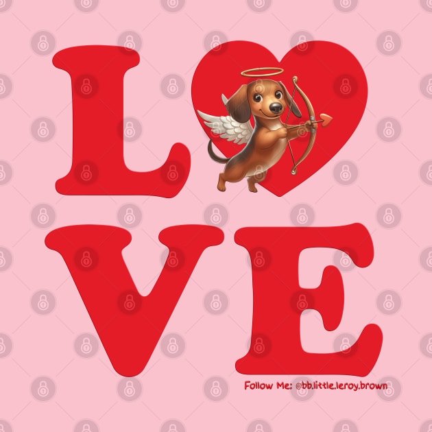 LOVE Cupid Dachshund by Long-N-Short-Shop