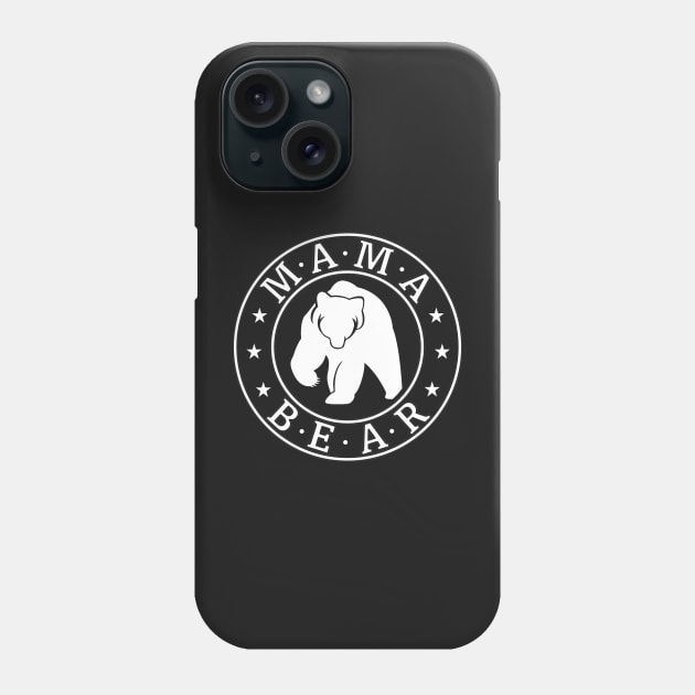 Mama Bear White Phone Case by Penciligram