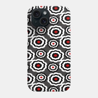 Grey Flower Pattern Phone Case