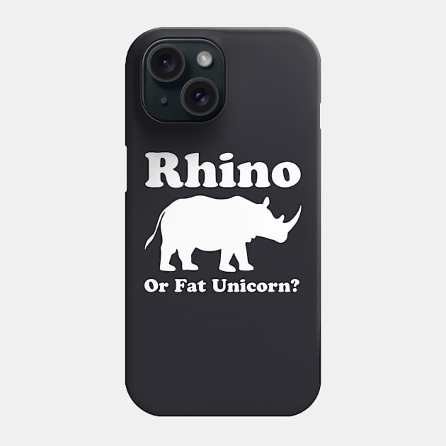 Rhino Or Fat Unicorn New Mens Unisex Fit Funny Cotton Unicorn Phone Case by huepham613