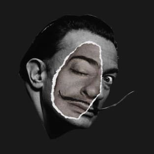 Salvador Dali Collage Art Face T-Shirt