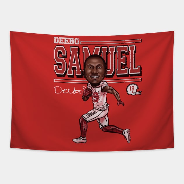 Deebo Samuel San Francisco Cartoon Tapestry by Buya_Hamkac