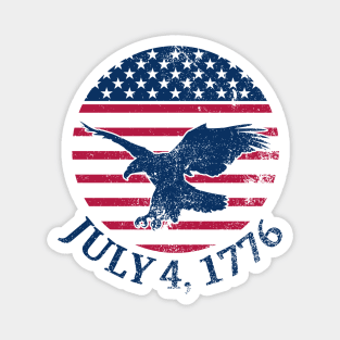 American Flag with Eagle, July 4, 1776 Magnet