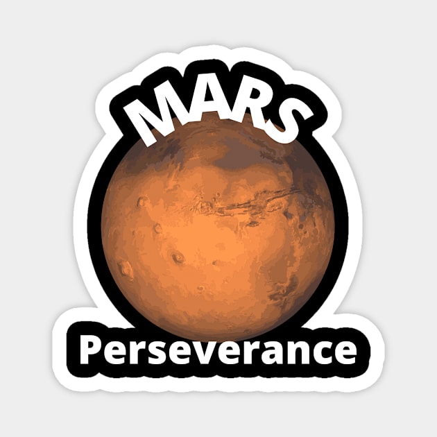 Mars perseverance 2020 2021 Magnet by Fabled Rags 