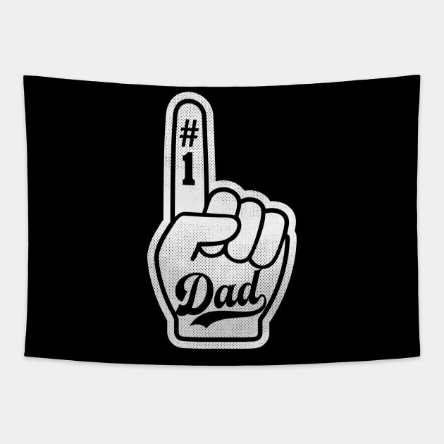 Number One Dad baseball style Tapestry by opippi