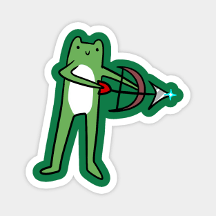 Long-Legged Archer Frog with Bow and Arrow Magnet