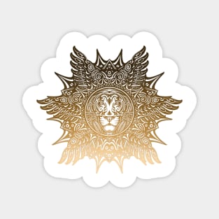 Gold lion Magnet